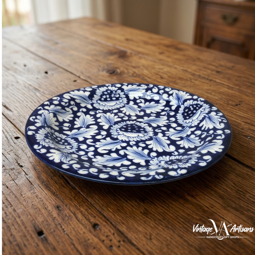 Blue Flower Dinner Plate- set of 2