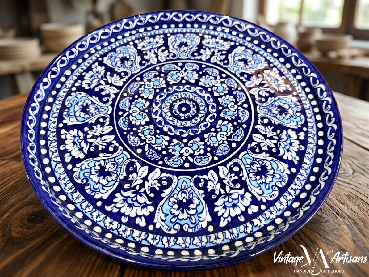 Antique Light Blue Platter - Large