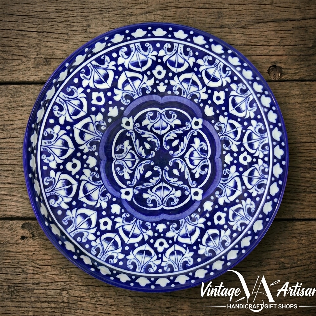 Blue Celico Deep Round Platter