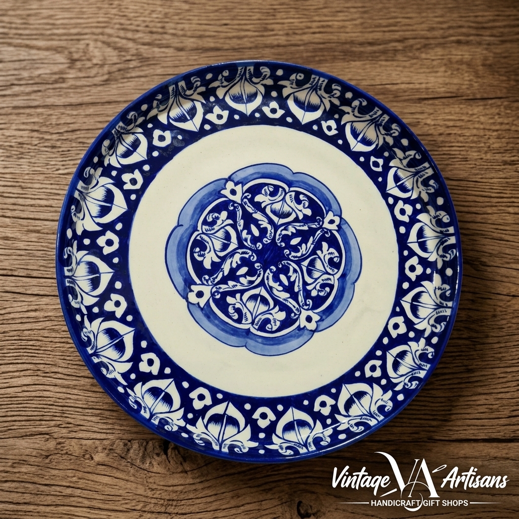 Blue Celico Pizza Plate