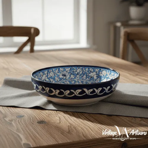 Breeze Blue Large Serving Bowl