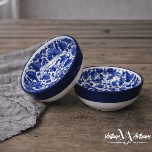 Blue Pattern Small Bowl - Set of 2