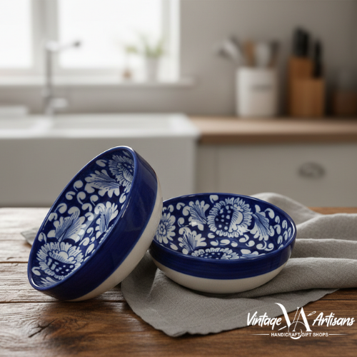 Blue Flower Small Bowl - Set of 2
