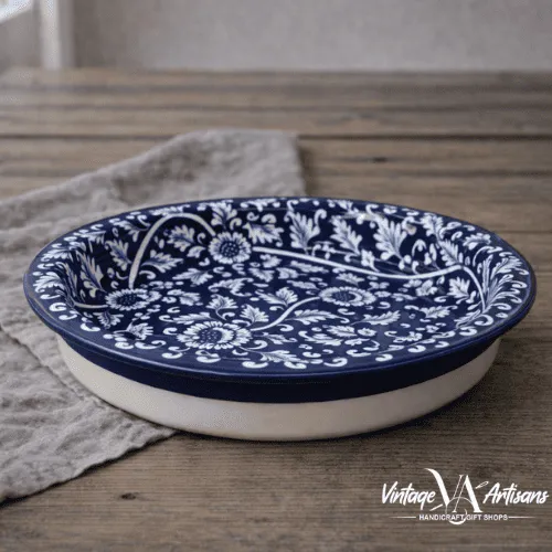 Blue Flower Medium Fruit Bowl