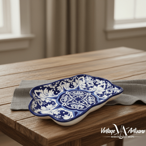 New Blue Celico Medium Rectangle Dish