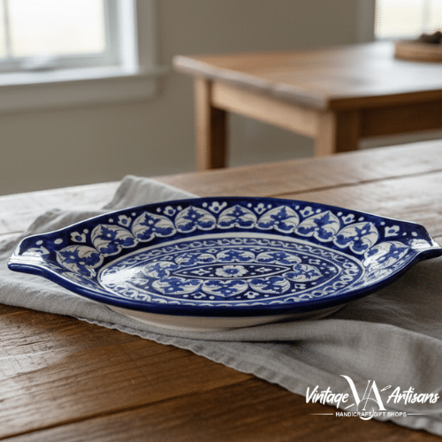 Blue Felicity Large Oval Serving Dish
