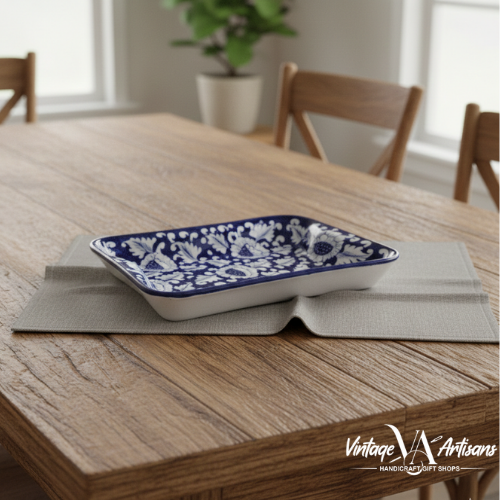 Blue Flower Large Serving Dish