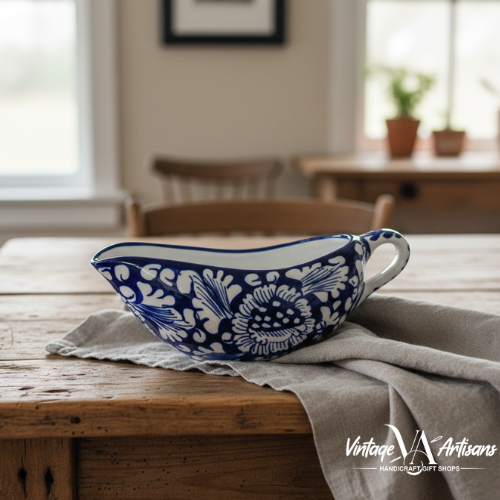 Blue Flower Raita Dish