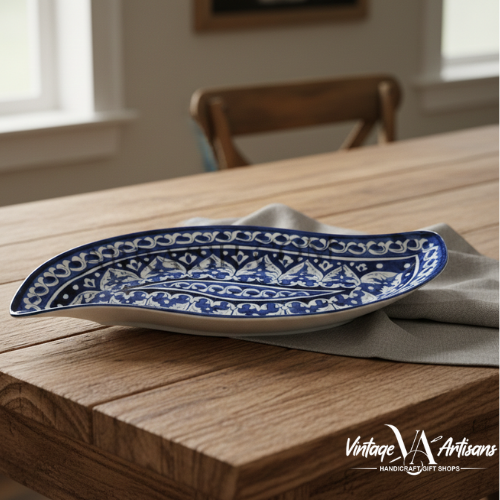 Blue Felicity Leaf Dish