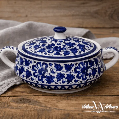 Serina Blue Cover Pot