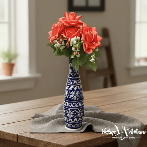 Blue Felicity Long Vase