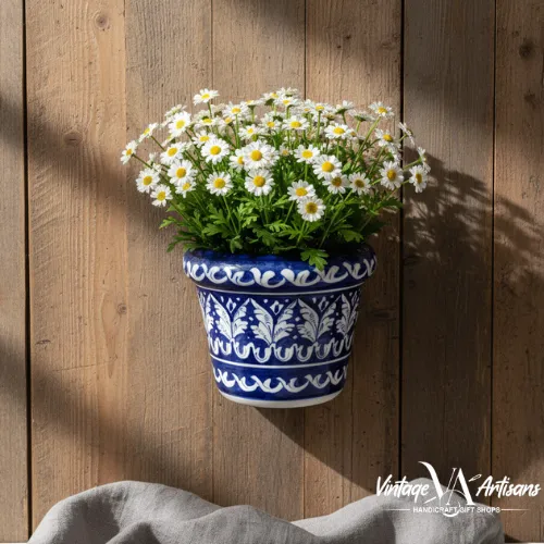 Blue Felicity Small Hanging Planter