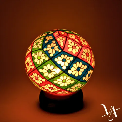 Rainbow Bloom Round Table Lamp