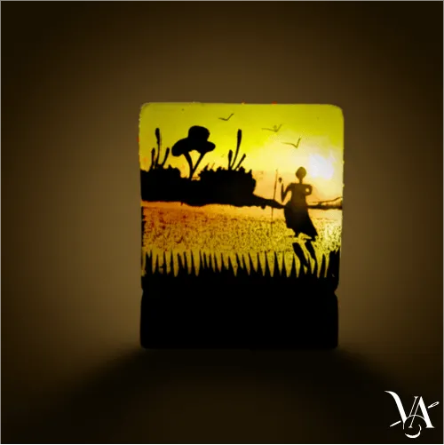 The Safari Sunset Camel Skin Lamp
