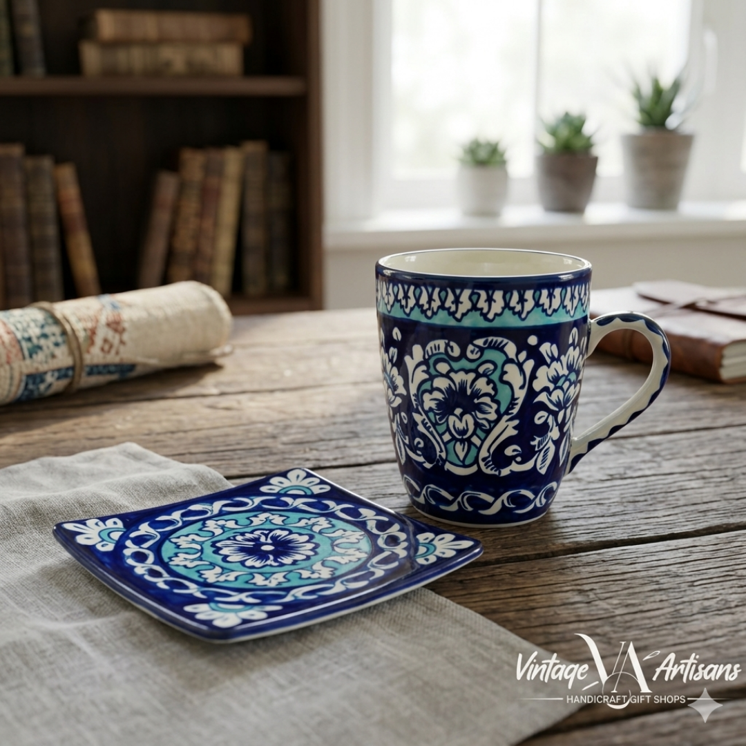 Antique Tea Mug and Coaster